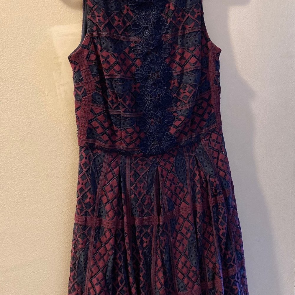 R&K Purple & Navy Blue Dress